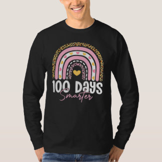 100 Days Smarter Happy 100th Day Of School Rainbow T-Shirt