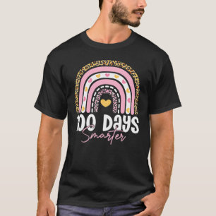 100 Days Smarter Happy 100th Day Of School Rainbow T-Shirt