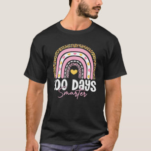 100 Days Smarter Happy 100th Day Of School Rainbow T-Shirt