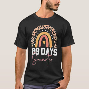 100 Days Smarter Happy 100th Day Of School Rainbow T-Shirt