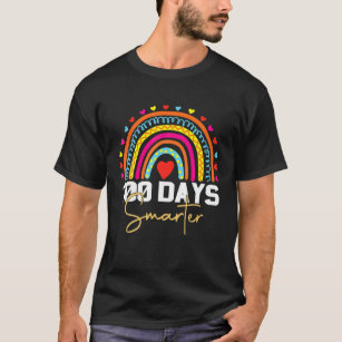 100 Days Smarter Happy 100Th Day Of School Rainbow T-Shirt
