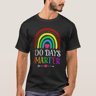 100 Days Smarter Happy 100th Day Of School Rainbow T-Shirt