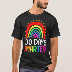100 Days Smarter Happy 100th Day Of School Rainbow T-Shirt