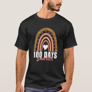 100 Days Smarter Happy 100th Day Of School Rainbow T-Shirt