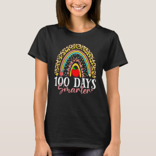 100 Days Smarter Happy 100th Day Of School Rainbow T-Shirt