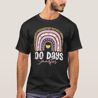 100 Days Smarter Happy 100th Day Of School Rainbow T-Shirt