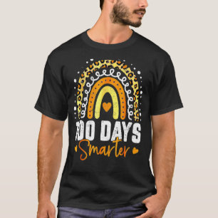100 Days Smarter Happy 100th Day Of School Rainbow T-Shirt