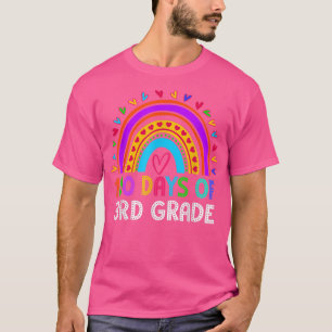100 Days Smarter Happy 100th Day Of School Rainbow T-Shirt