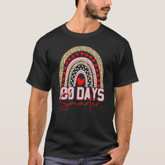 100 Days Smarter Happy 100th Day Of School Rainbow T-Shirt