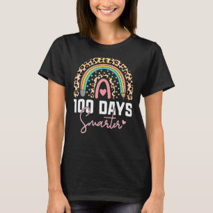 100 Days Smarter Happy 100th Day Of School Rainbow T-Shirt