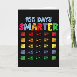 100 Days Smarter Happy 100th Day Of School Student Card