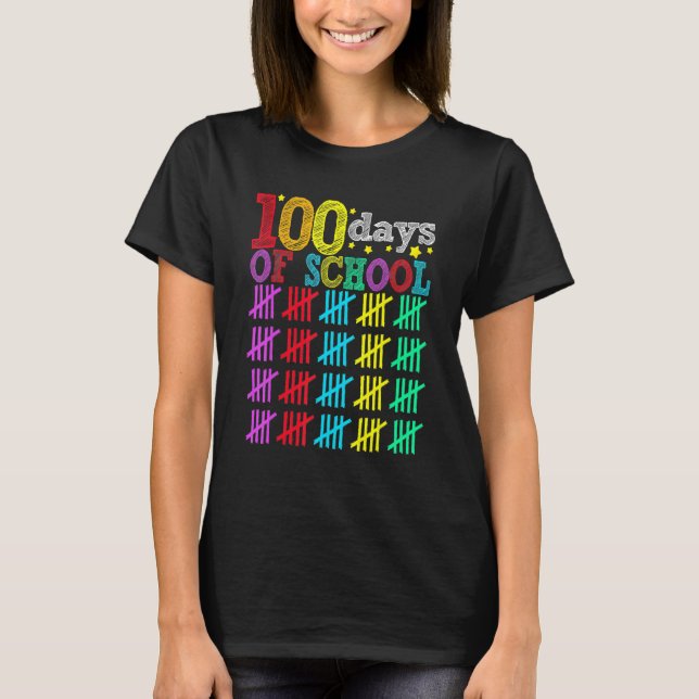 100 Days Smarter Happy 100th Day Of School Student T-Shirt (Front)