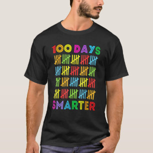 100 Days Smarter Happy 100th Day Of School Student T-Shirt