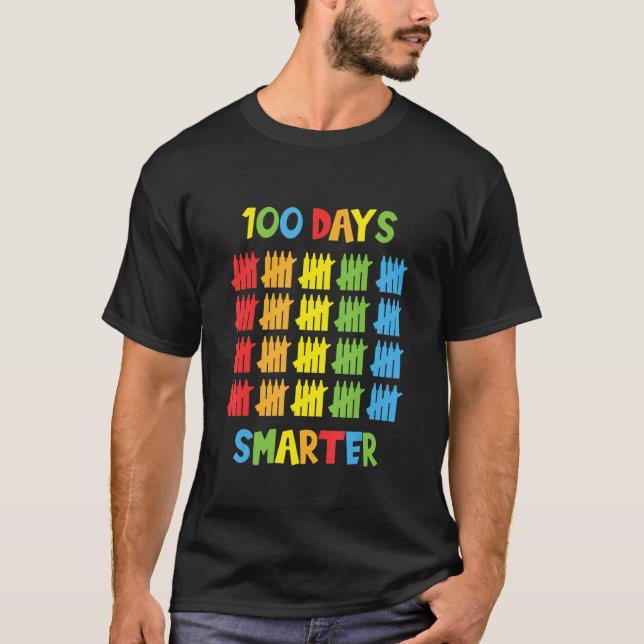 100 Days Smarter Happy 100th Day Of School Tally M T-Shirt (Front)