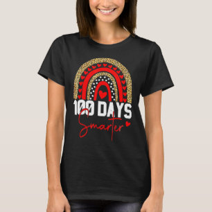 100 Days Smarter Happy 100th Day Of School Valenti T-Shirt