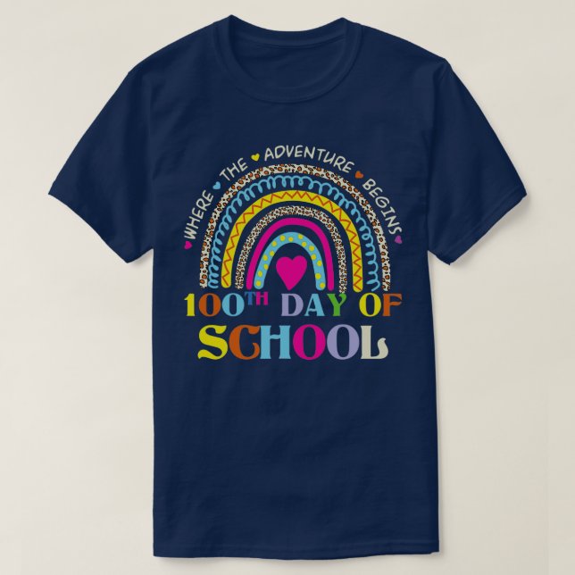 100 Days Smarter Kids 100th Day Of School Countdow T-Shirt (Design Front)