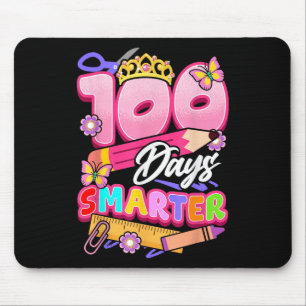 100 Days Smarter Kids Girls 100th Day Of School Mouse Mat