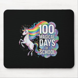100 Days Smarter Kids Girls Unicorn 100th Day Of S Mouse Mat