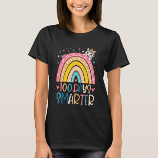 100 Days Smarter Kids Girls Unicorn 100th Day of S T-Shirt