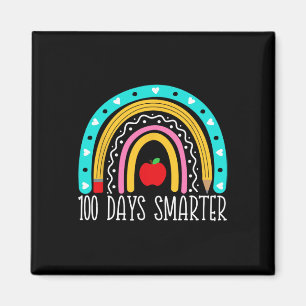 100 Days Smarter Kids Rainbow 100th Day Of School Magnet