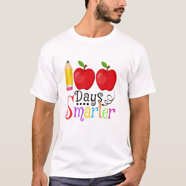 100 Days Smarter Kids Toddlers 100th Day of school T-Shirt (Front)