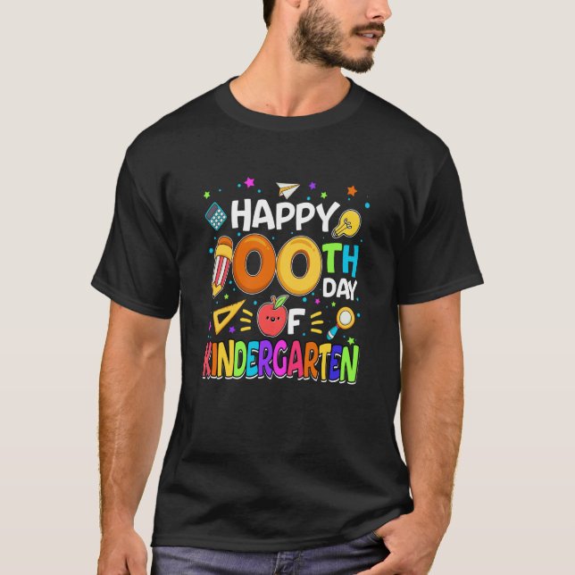 100 Days Smarter Kindergarten 100th Day Of School  T-Shirt (Front)
