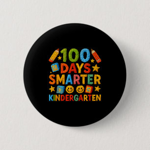 100 Days Smarter Kindergarten Milestone School Ach 6 Cm Round Badge