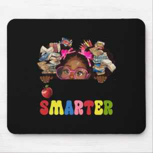 100 Days Smarter Melanin Afro Girls Kids 100th Day Mouse Mat