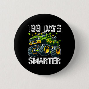 100 Days Smarter Monster Truck 100 Days Of School  6 Cm Round Badge