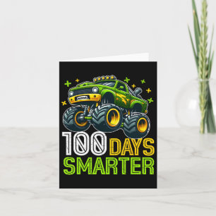 100 Days Smarter Monster Truck 100 Days Of School  Card