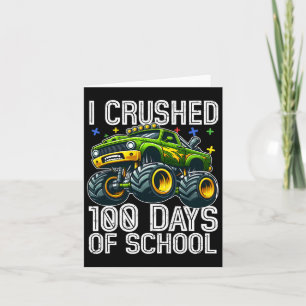 100 Days Smarter Monster Truck 100 Days Of School  Card