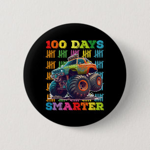 100 Days Smarter Monster Truck 100th Day School 6 Cm Round Badge
