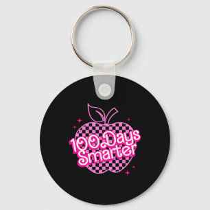 100 Days Smarter Pink 100th Day Of School For Girl Key Ring
