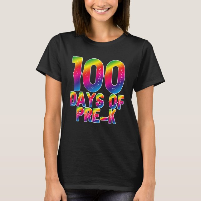 100 Days Smarter Pre-K Happy 100th Day Of School P T-Shirt (Front)