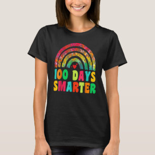 100 Days Smarter Rainbow 100th Day Of School Teach T-Shirt