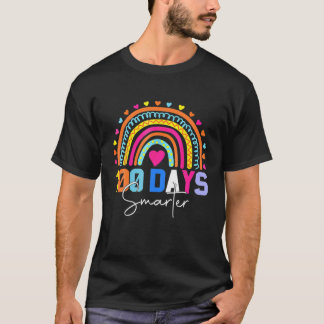 100 Days Smarter Rainbow Happy 100Th Day Of School T-Shirt