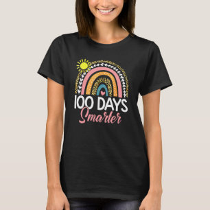 100 Days Smarter Rainbow Leopard Happy 100th Day O T-Shirt