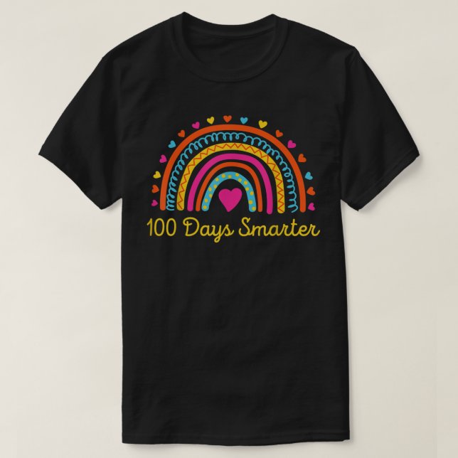 100 Days Smarter Rainbow Teachers 100th Day Boys G T-Shirt (Design Front)