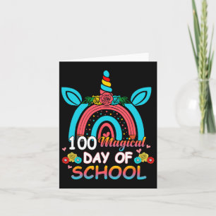 100 Days Smarter Rainbow Unicorn 100th Day Of Scho Card