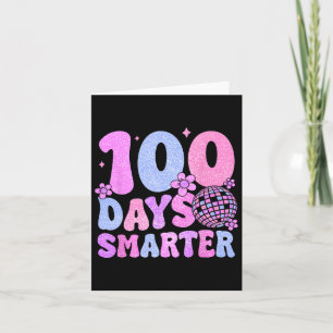 100 Days Smarter Retro Disco 100 Days Of School Te Card