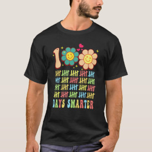 100 Days smarter Retro Groovy 100th Day Of School  T-Shirt