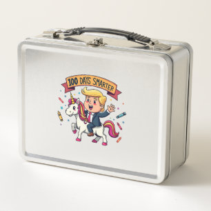 100 Days Smarter School Trump Inaguration Day  Metal Lunch Box