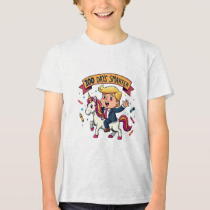 100 Days Smarter School Trump Inaguration Day Tri-Blend Shirt