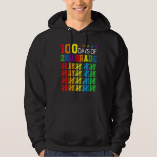 100 Days Smarter Second Grade 100th Day Of School Hoodie