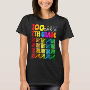 100 Days Smarter Seventh Grade 100th Day Of School T-Shirt