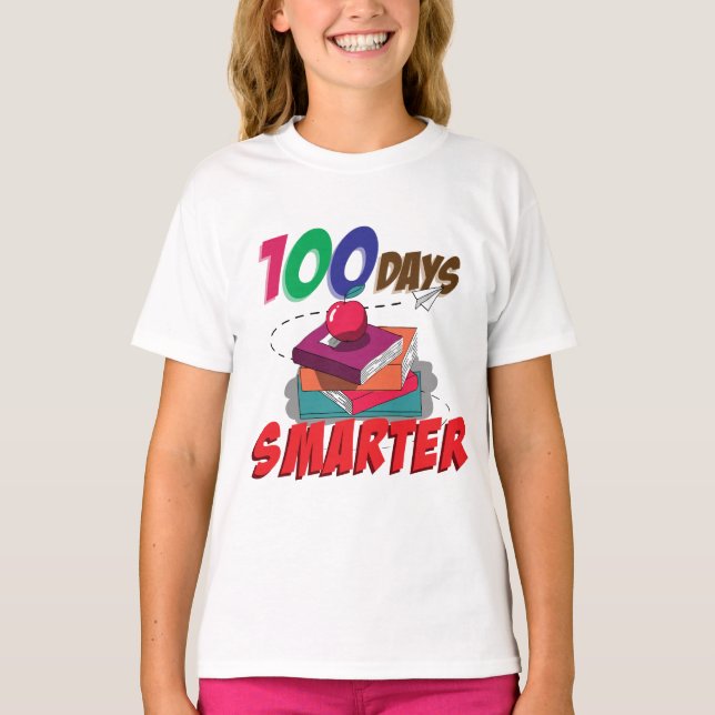 100 days smarter Shirt | 100 Days Of School Per (Front)