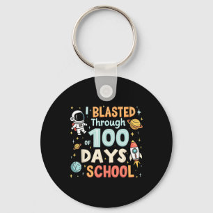 100 Days Smarter Space Astronaut 100th Day School Key Ring