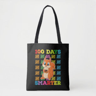 100 Days Smarter Squirrel 100th Day Of School Tote Bag