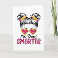 100 Days Smarter Teacher Teacher Hair Heart
