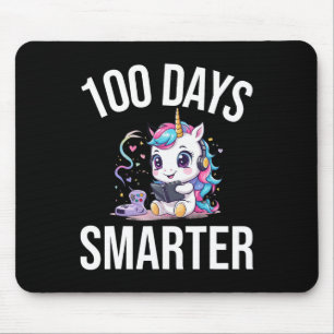 100 Days Smarter Unicorn 100th Day Of School Kinde Mouse Mat